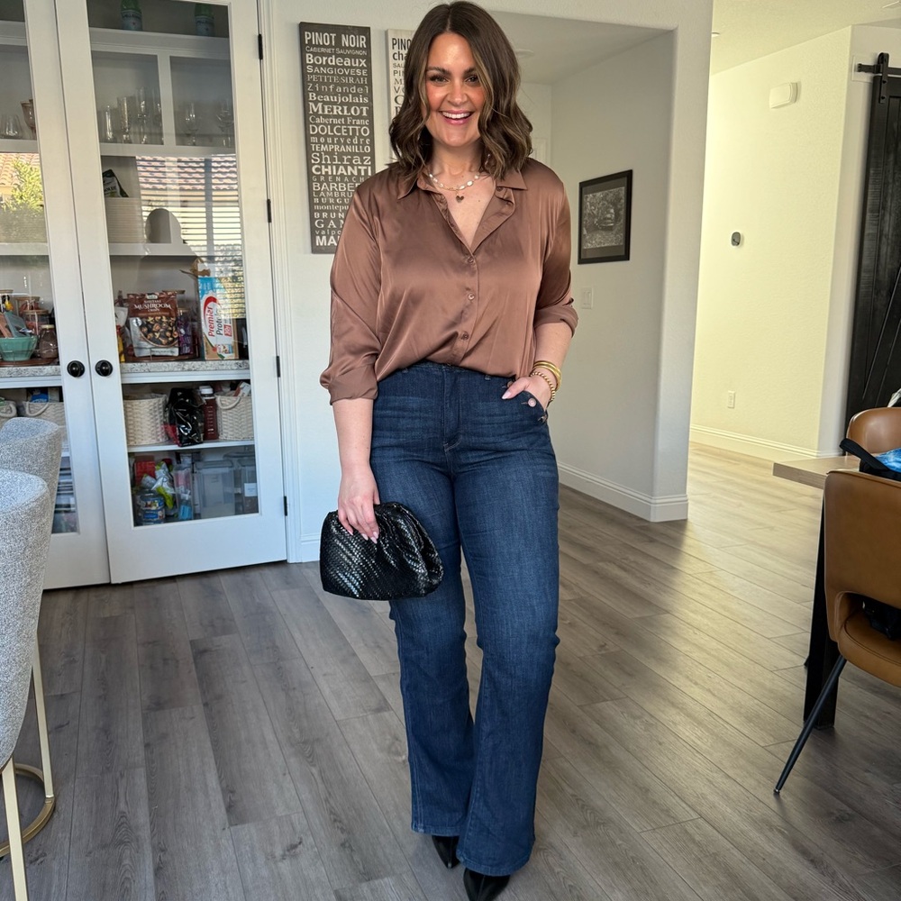 Wit & Wisdom Dark Wash Wide-Leg Jeans